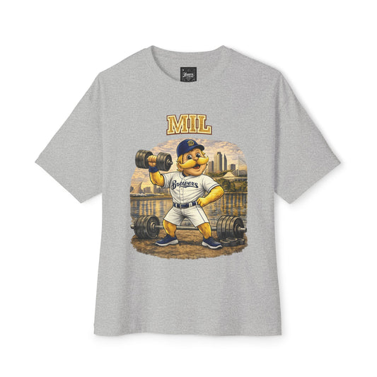 Brewers Pumping Iron Collection Oversized Pump Cover Tee