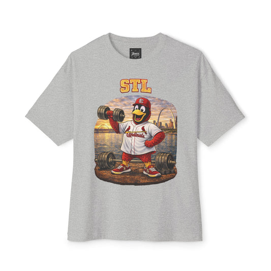 Cardinals Pumping Iron Collection Oversized Pump Cover Tee