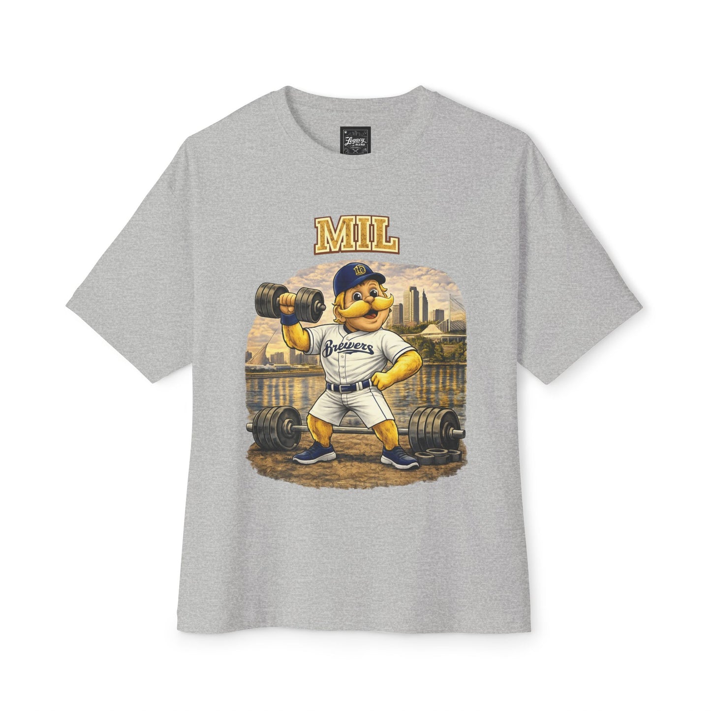 Brewers Pumping Iron Collection Oversized Pump Cover Tee