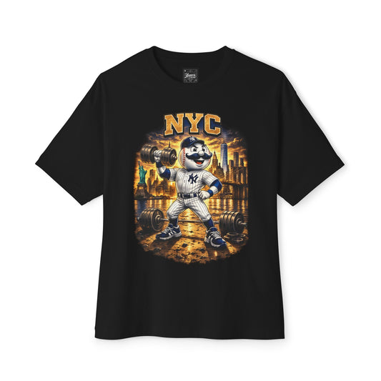 Yankees Pumping Iron Collection Oversized Pump Cover Tee