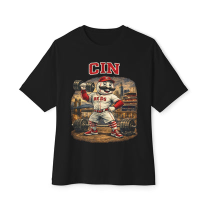 Reds Pumping Iron Collection Oversized Pump Cover Tee